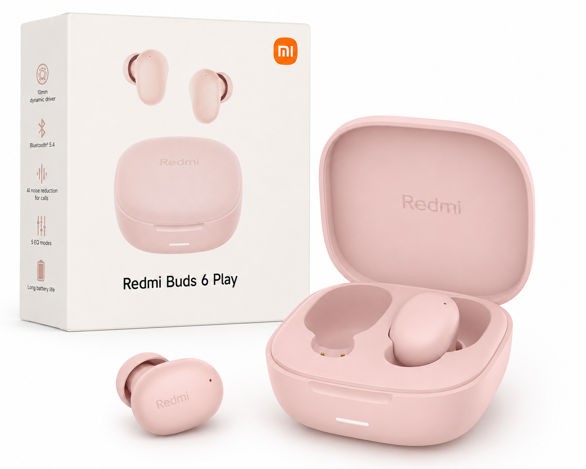 Redmi Buds 6 Play Wireless Earbuds – Pink