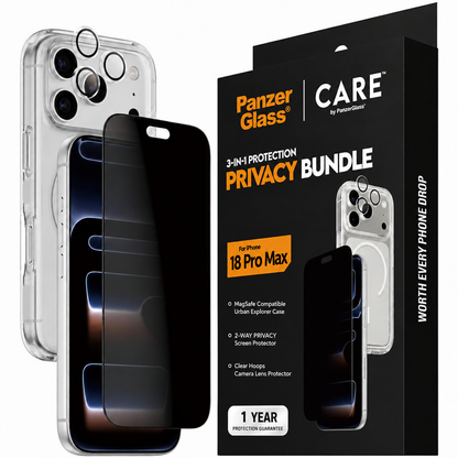PanzerGlass 3-in1 Privacy Protection Bundle - iPhone 18 Pro Max