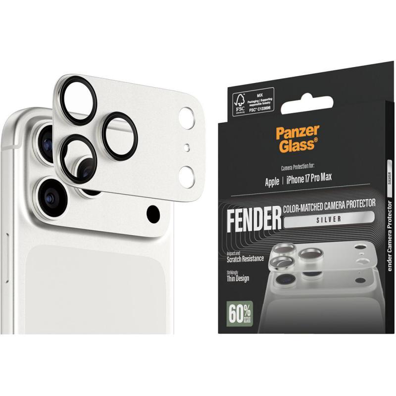 PanzerGlass Fender Camera Protector – iPhone 17 Pro Max (Silver)